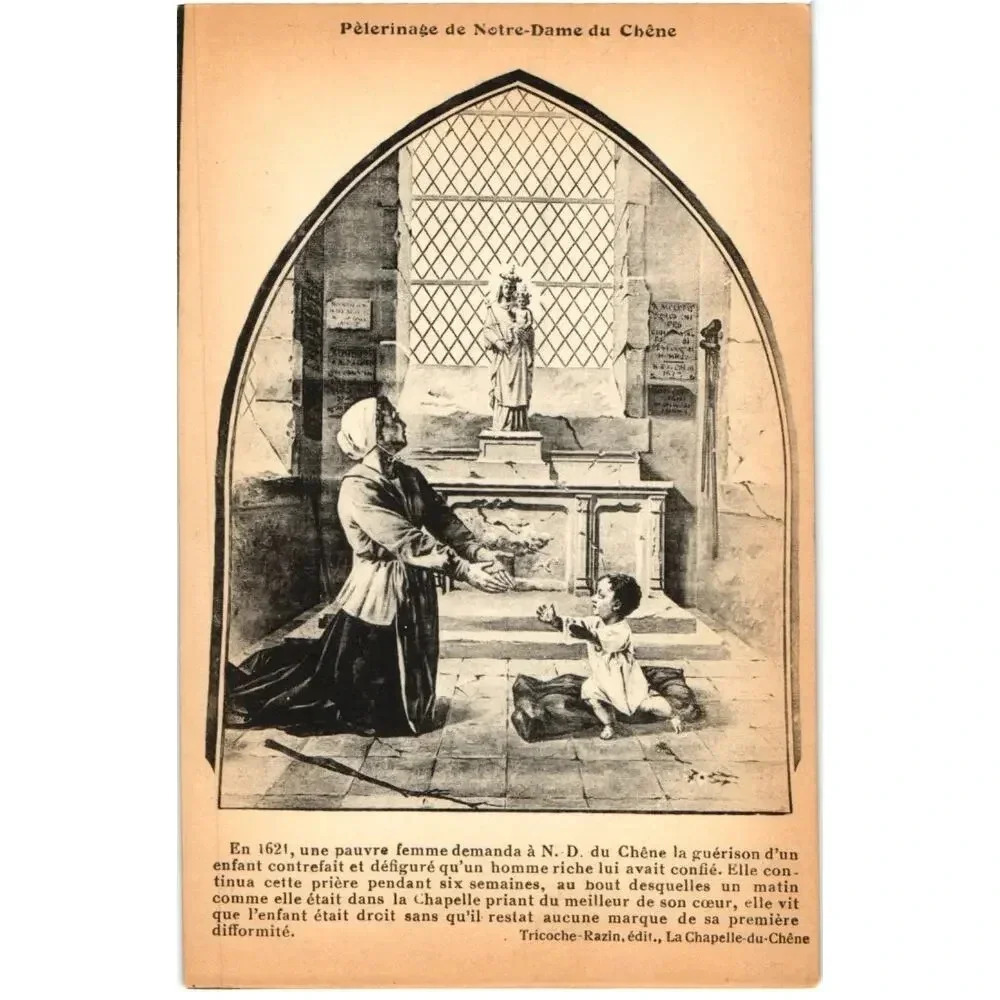 Pèlerinage De Notre-Dame Du Chêne Pilgrimage of Our Lady of the Oak Postcard